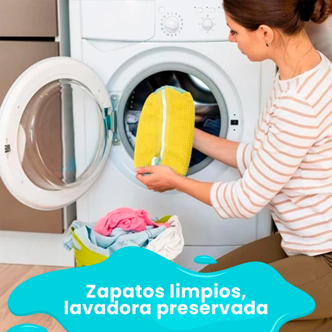 LavaZap Bolsa de Microfibra Ultra Resistente para un Lavado Seguro | Protege tus Zapatillas y tu Lavadora