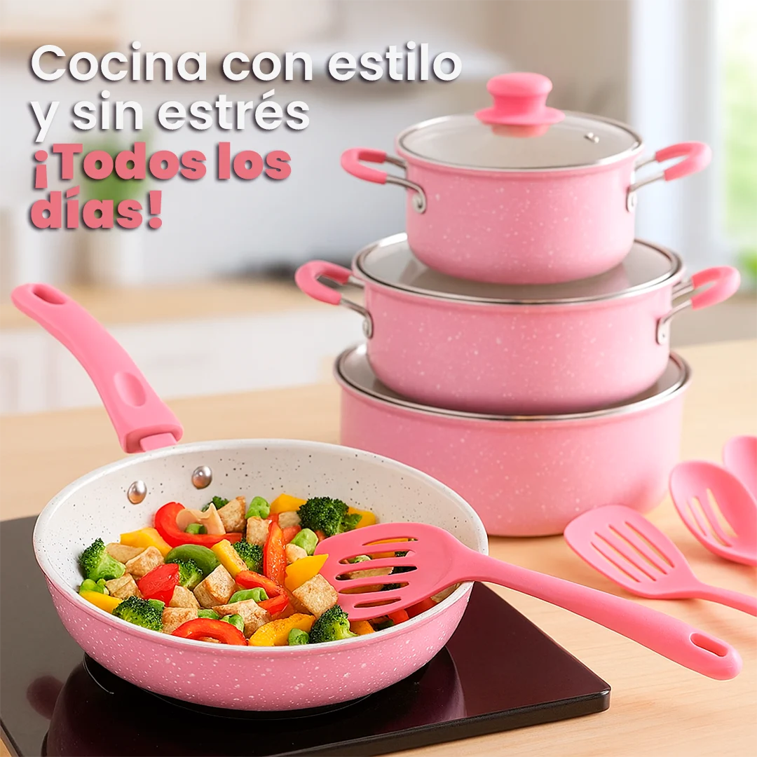 Juego de Ollas Antiadherentes SafeCook 13 Piezas