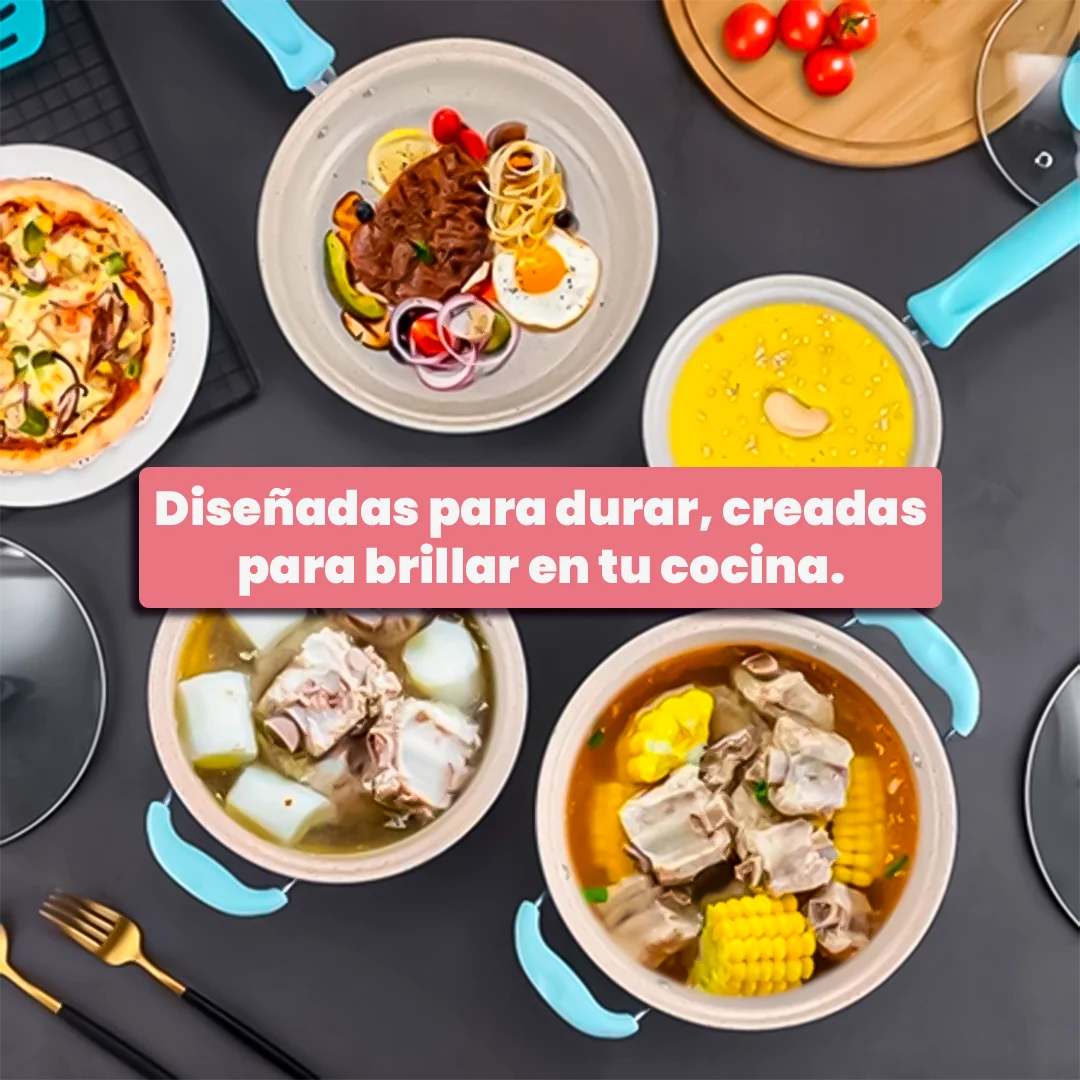 Juego de Ollas Antiadherentes SafeCook 13 Piezas