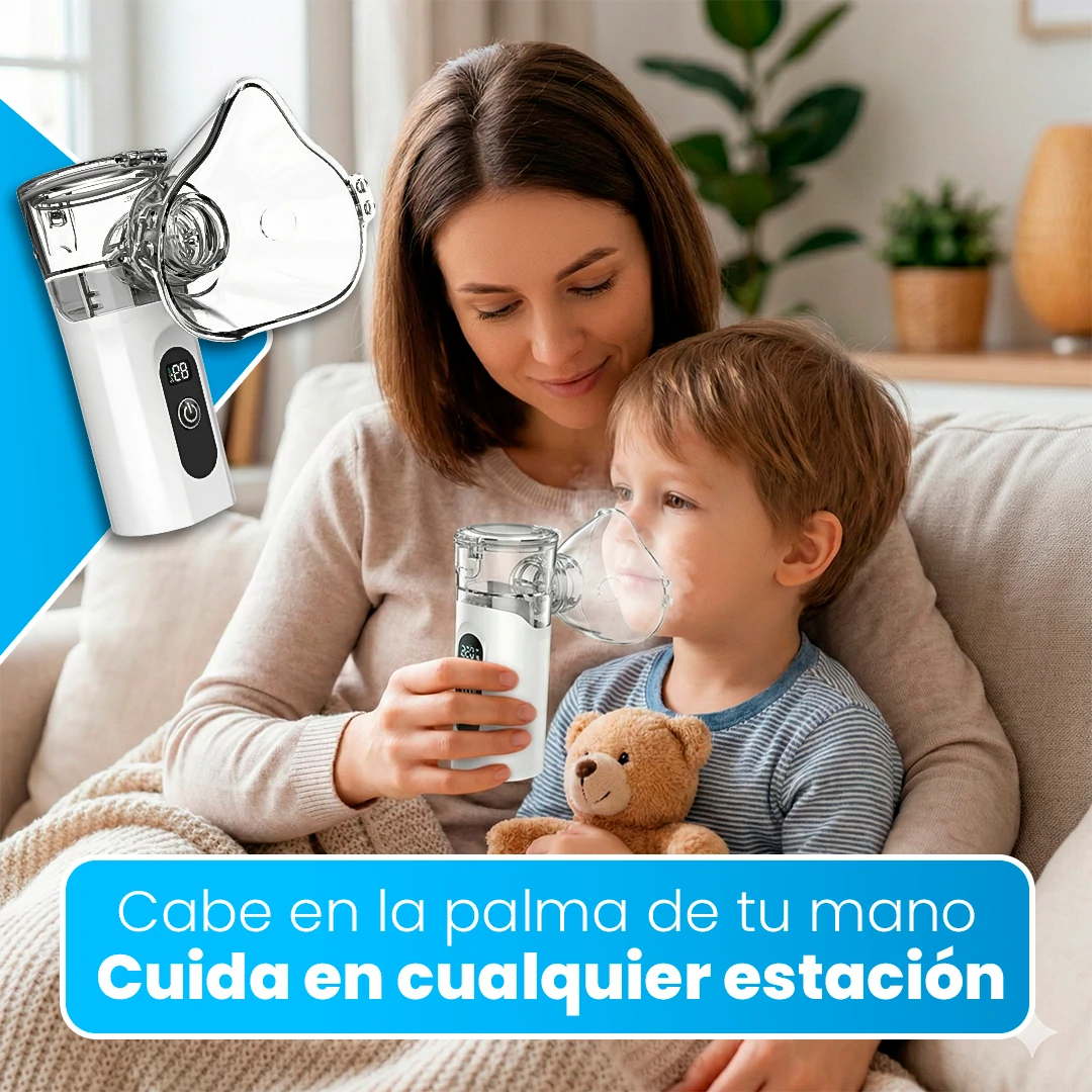 AirZen – Nebulizador Portátil 30ml Ultrasónico, Silencioso, Ligero y Seguro para Toda la Familia