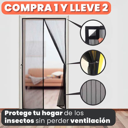 Cortina Mosquitera EcoScreen – Instalación Sin Herramientas, Cierre Magnético, Ideal para Mascotas y Niños